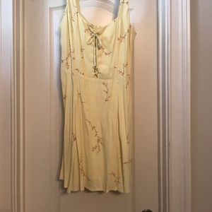 Reformation yellow floral mini sundress